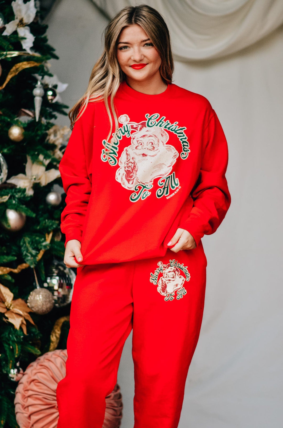 Vintage Santa Red Joggers