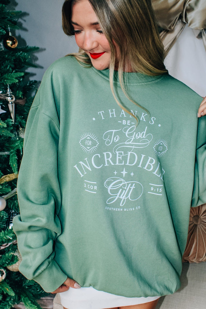 His Incredible Gift Mock Sweatshirt