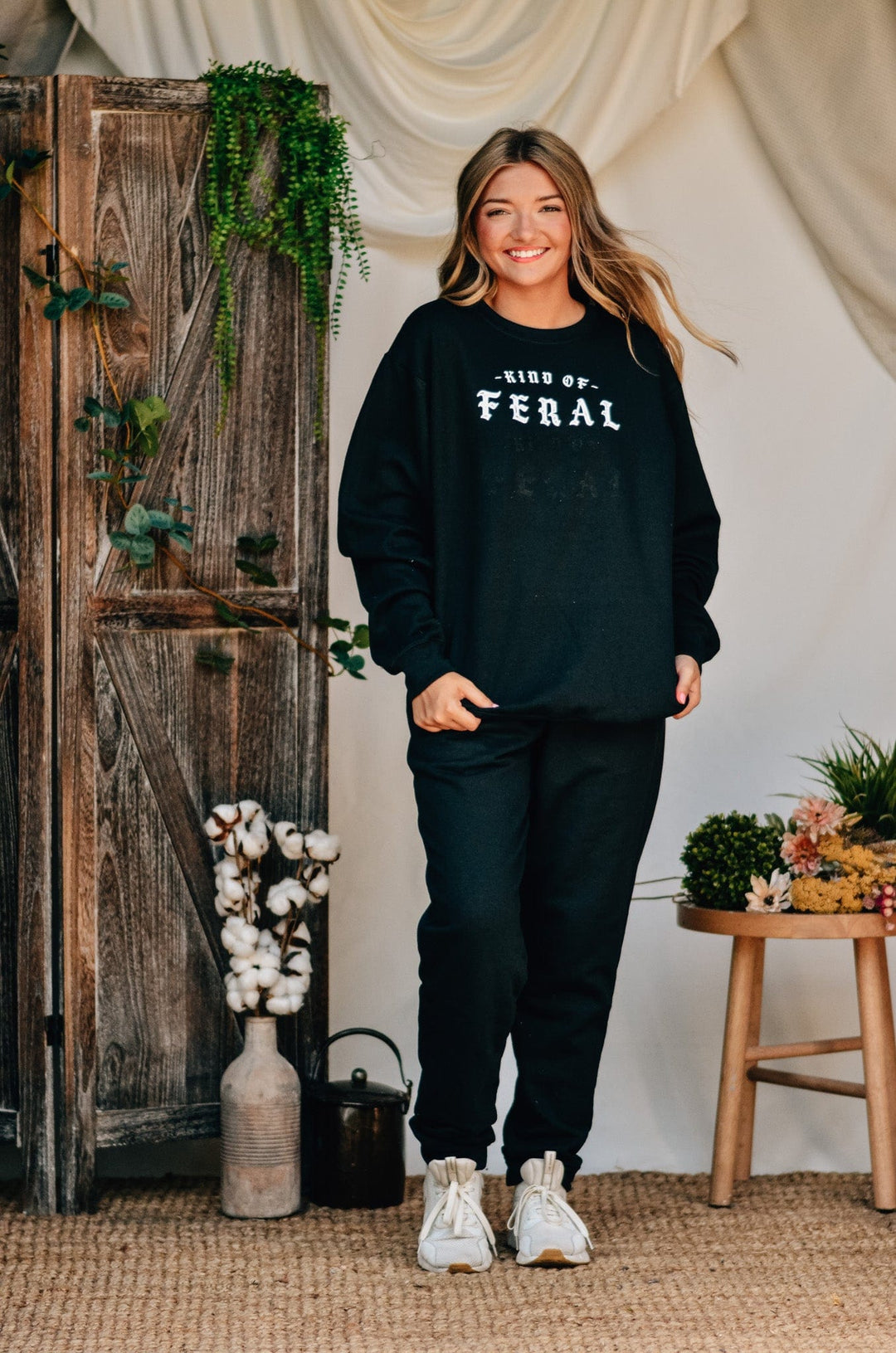 Kind of Feral Black Joggers