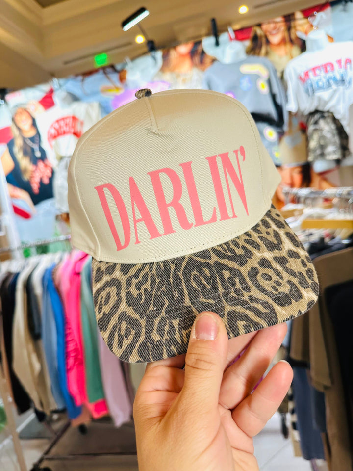 Darlin' Pink Washed Leopard Trucker Hat