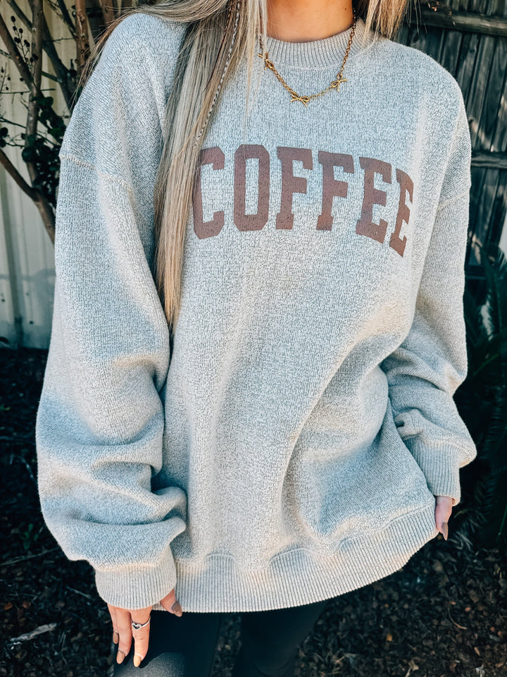 Coffee Puff Knit Sweater