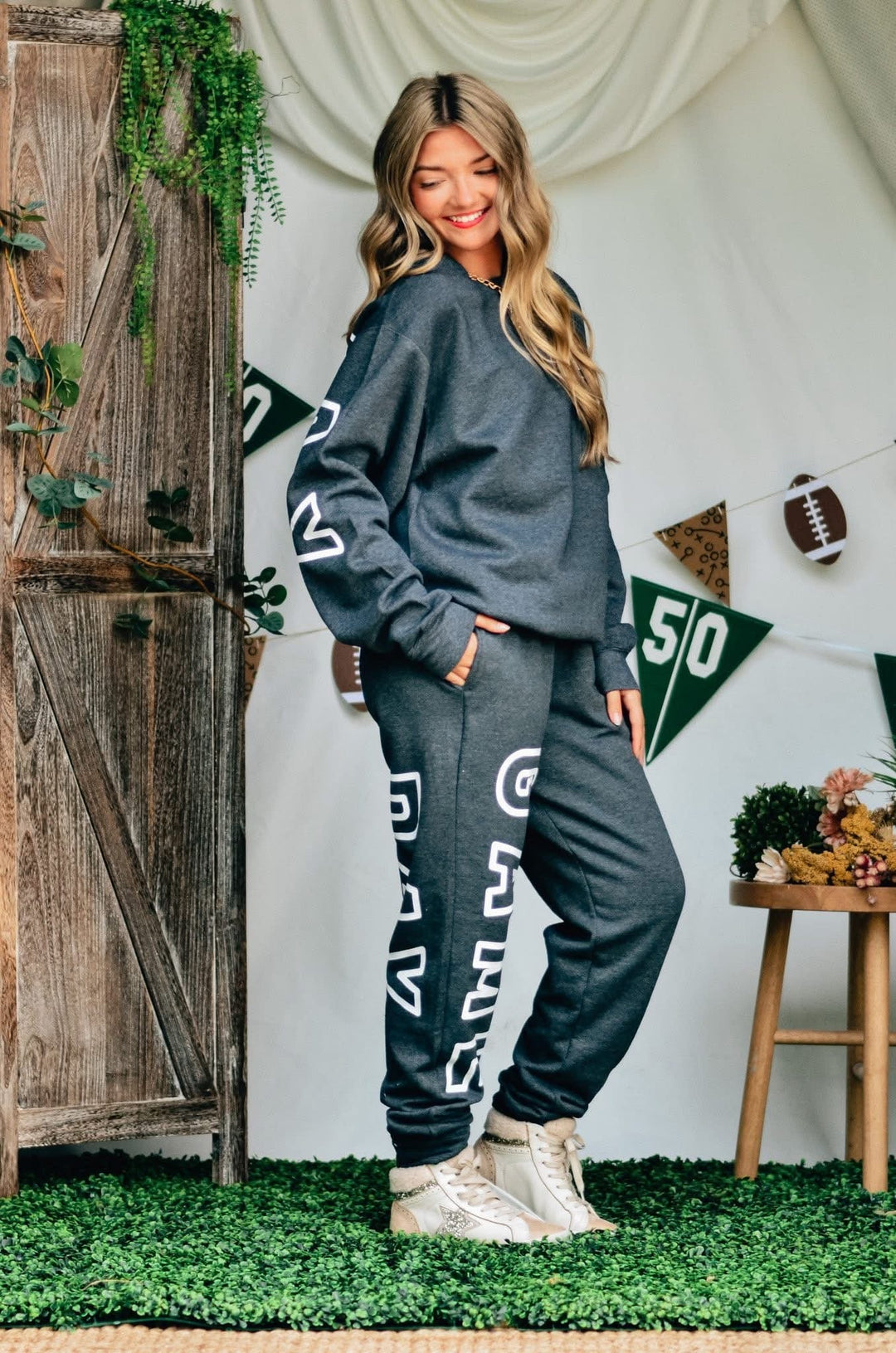 GAMEDAY Oversized Print Joggers