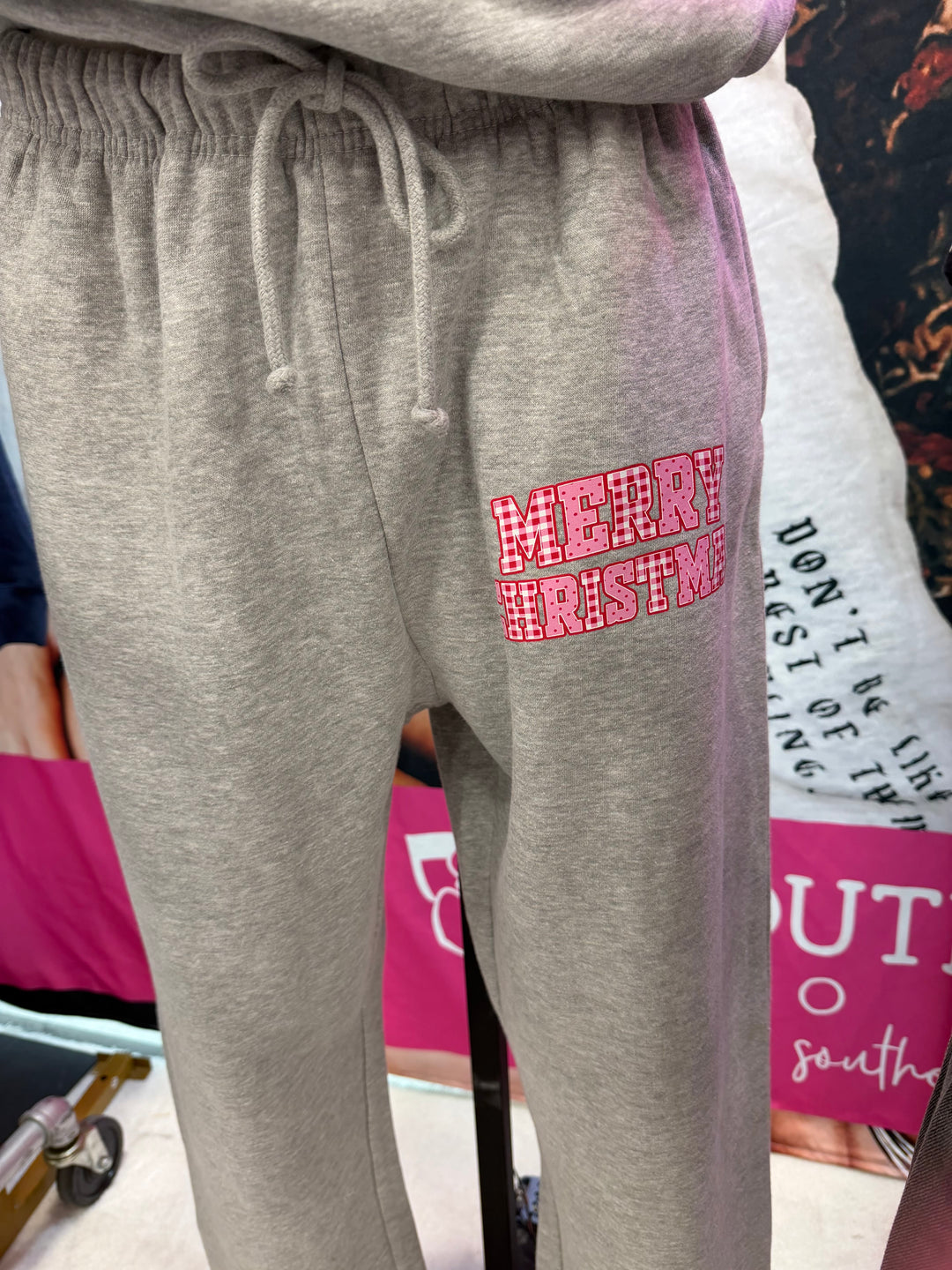 Merry Christmas Patch Sweatpants