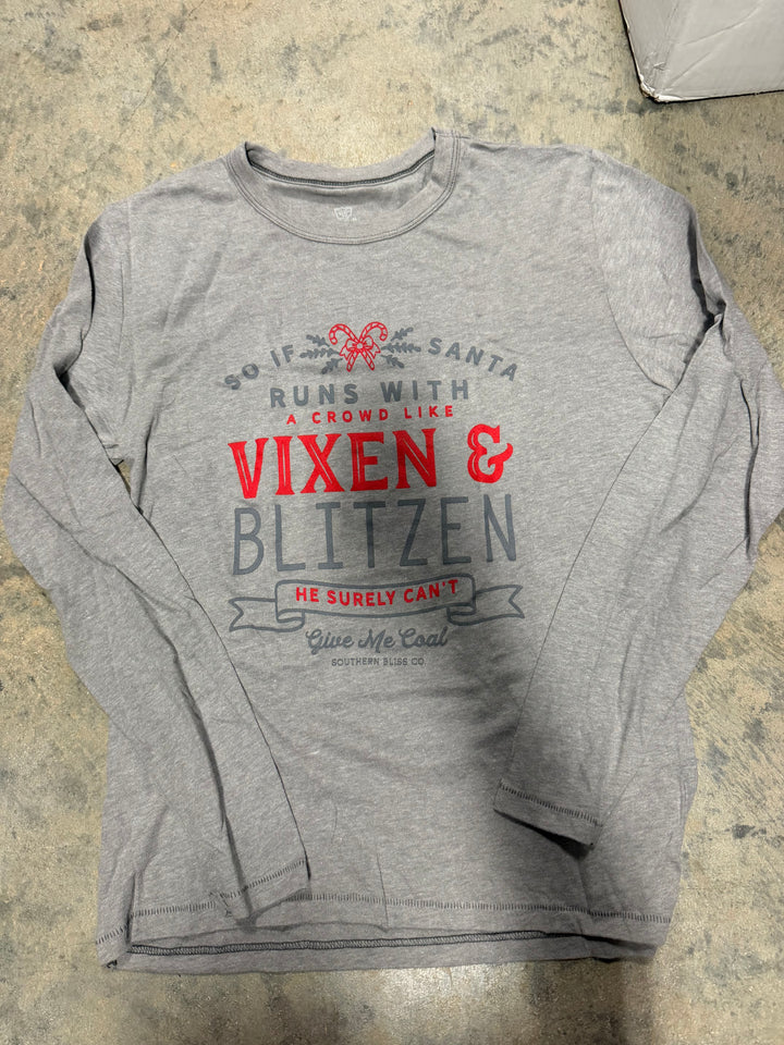 Vixen and Blitzen Gray Longsleeve