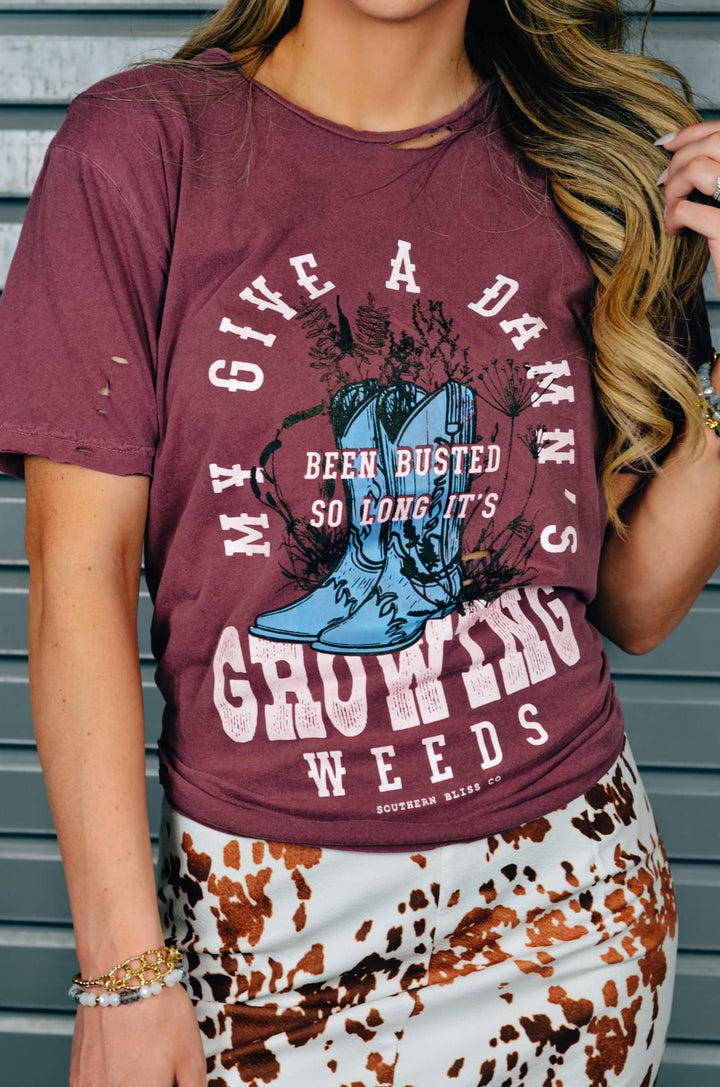 Growing Weeds Destroyed Cut Tee