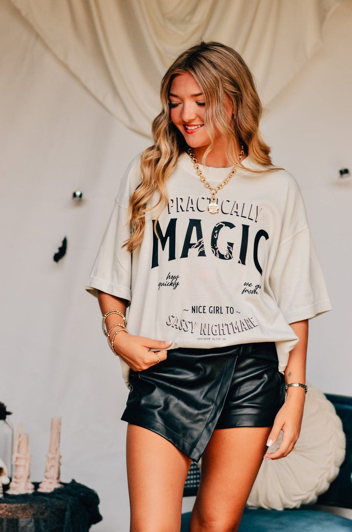 Practically Magic Mock Neck Tee