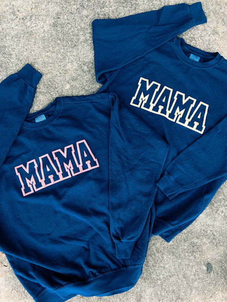 MAMA Outline PINK Puff CC Sweatshirt