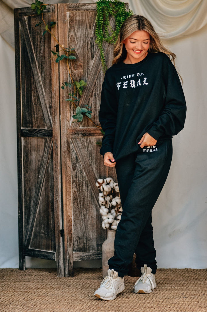 Kind of Feral Black Joggers
