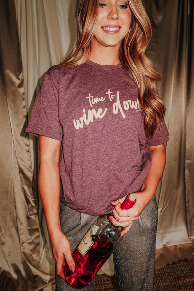 Time To Wine Down Solid Tee
