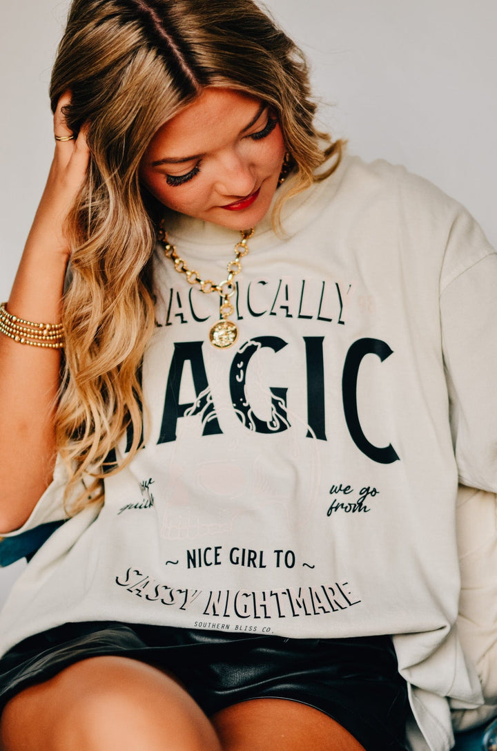 Practically Magic Mock Neck Tee