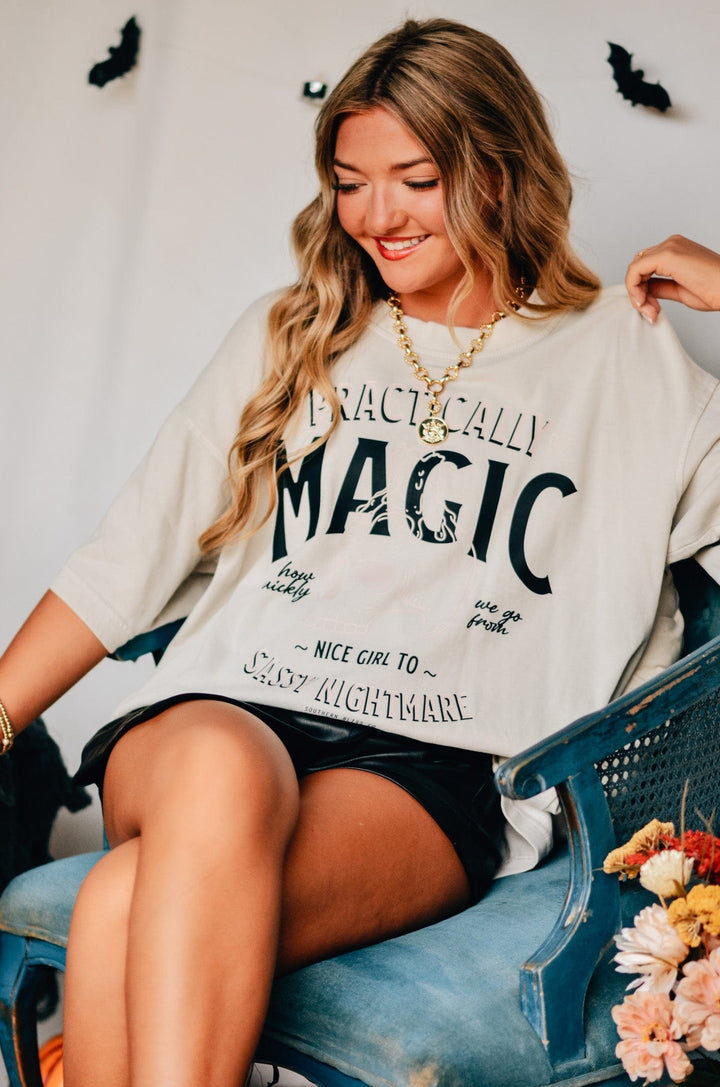 Practically Magic Mock Neck Tee