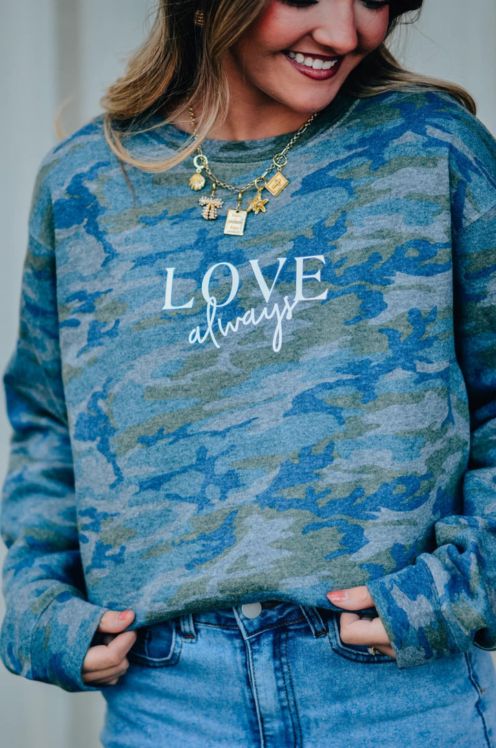 All You Need Is Love Camo Sweatshirt