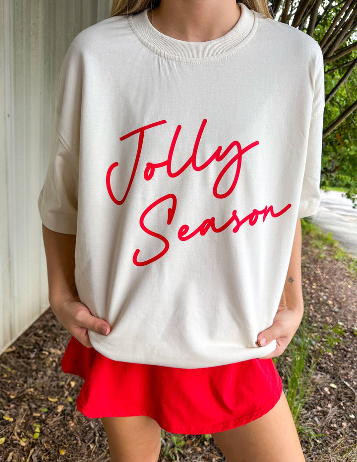 Jolly Season Mock Neck Tee
