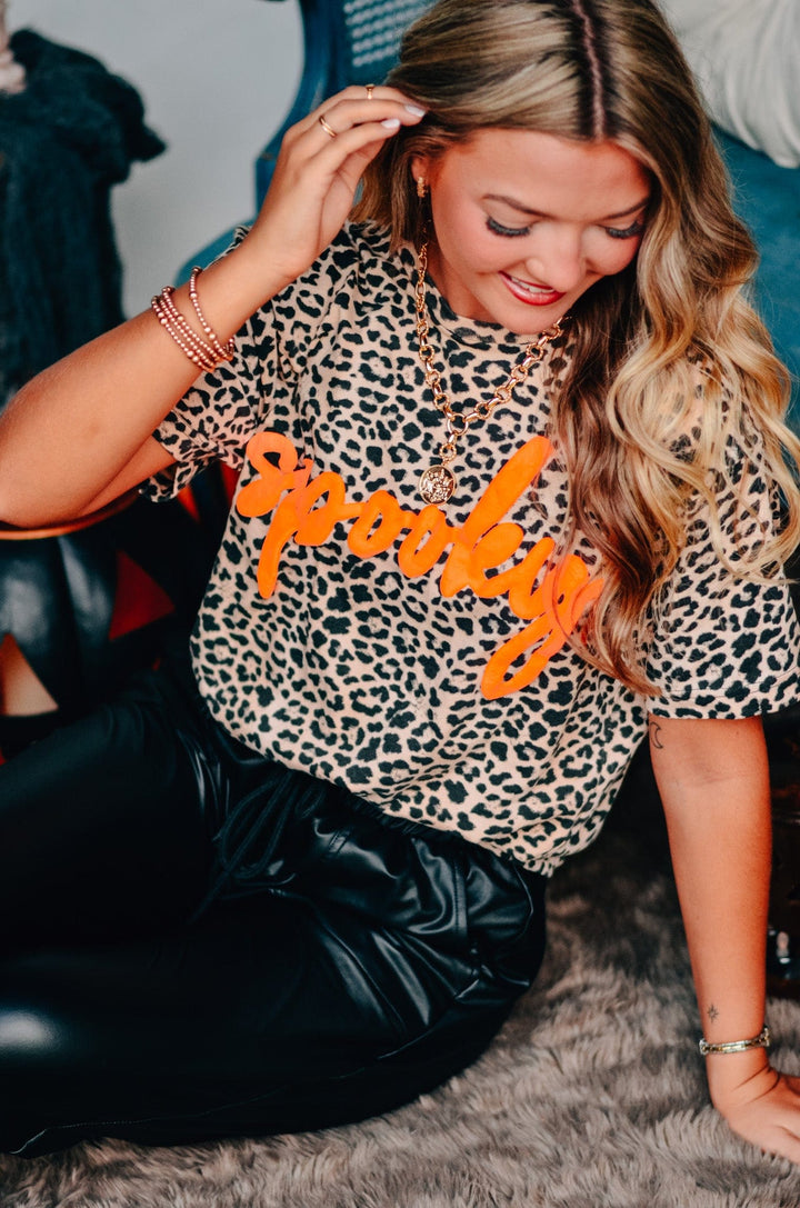 Spooky Bleached Leopard Tee