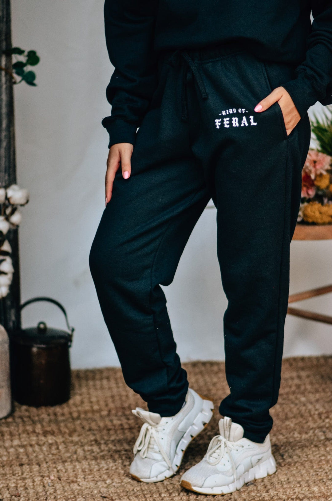 Kind of Feral Black Joggers