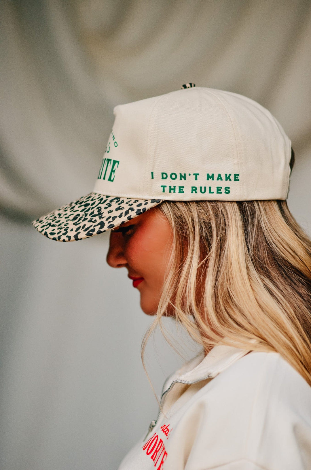Santa’s Favorite Leopard Canvas Trucker Hat