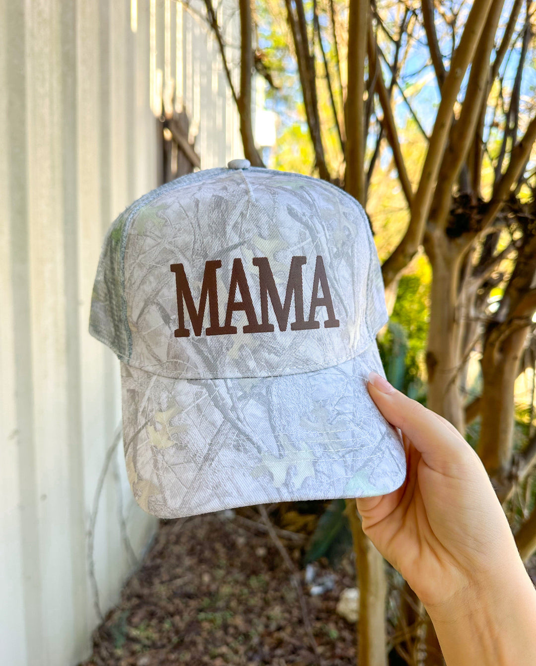 MAMA Washed Camo Canvas Trucker
