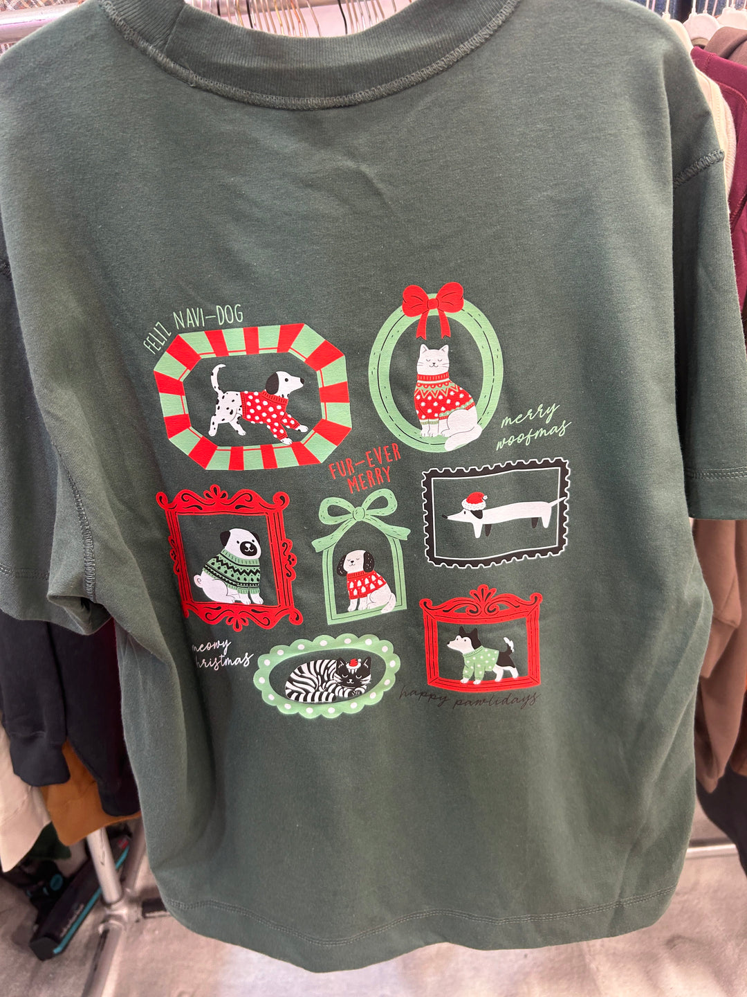 Pawlidays Green Vintage Boxy Tee