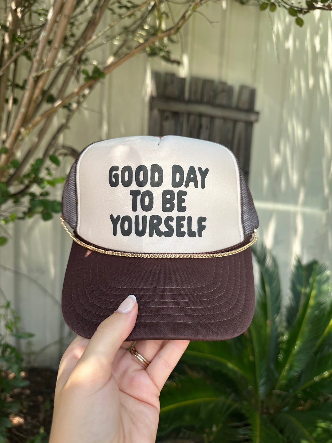 Good Day To Be Yourself Tan/Brown Trucker