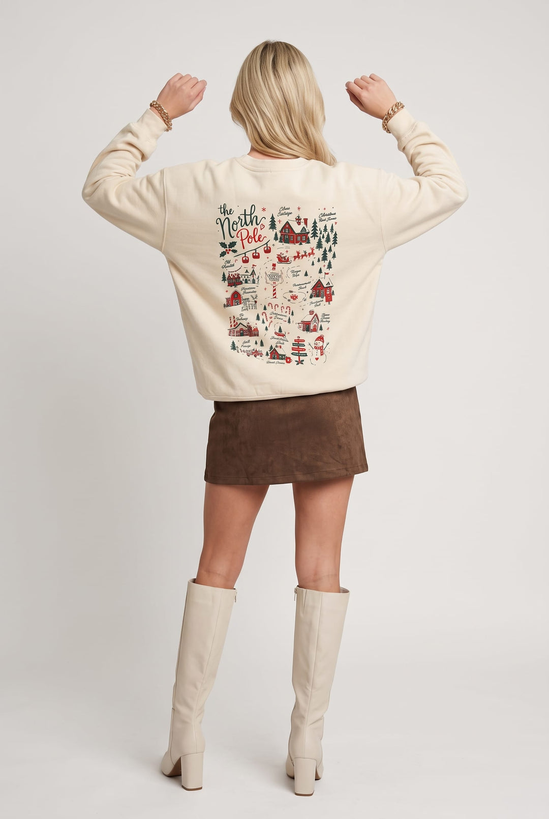 Take Me To The North Pole Ivory Sweatshirt