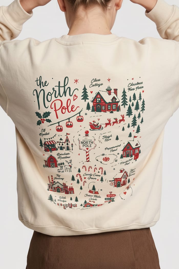 Take Me To The North Pole Ivory Sweatshirt