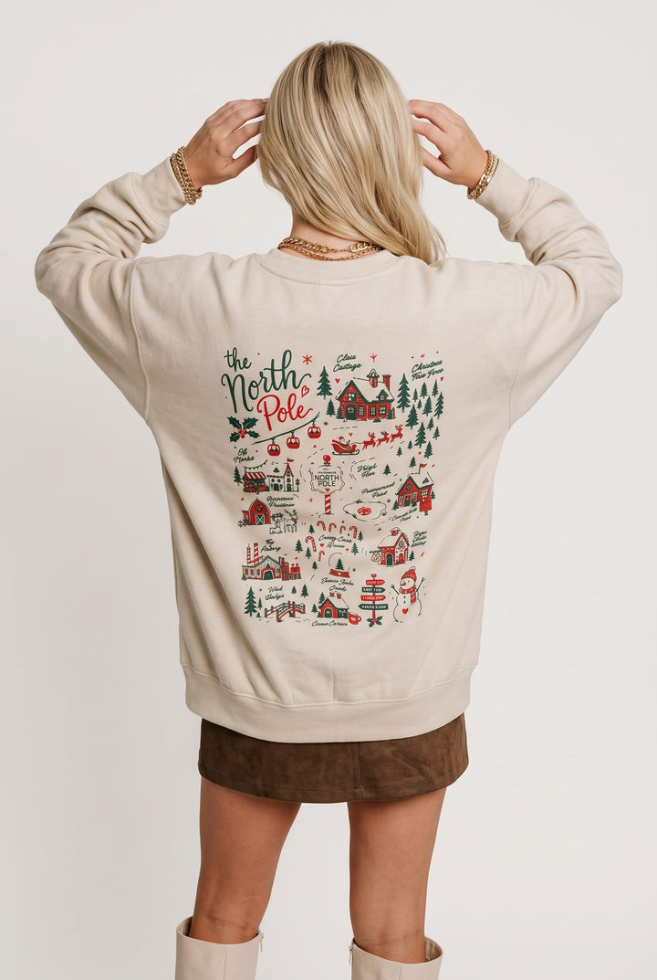 Take Me To The North Pole Ivory Sweatshirt