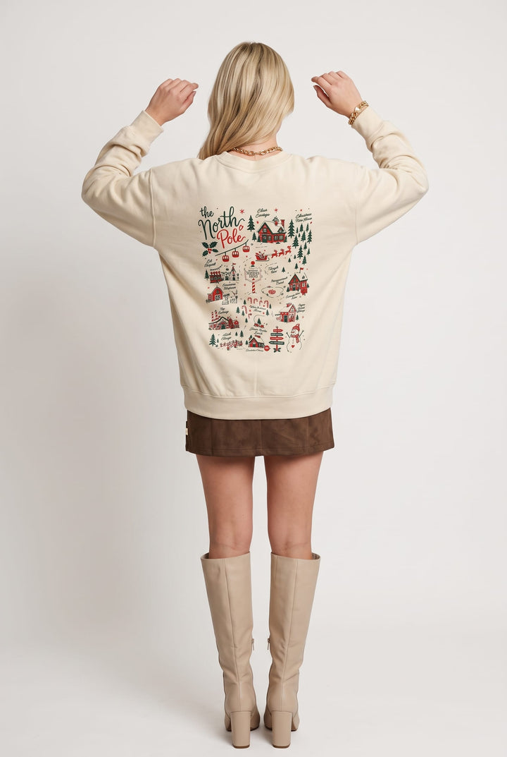 Take Me To The North Pole Ivory Sweatshirt