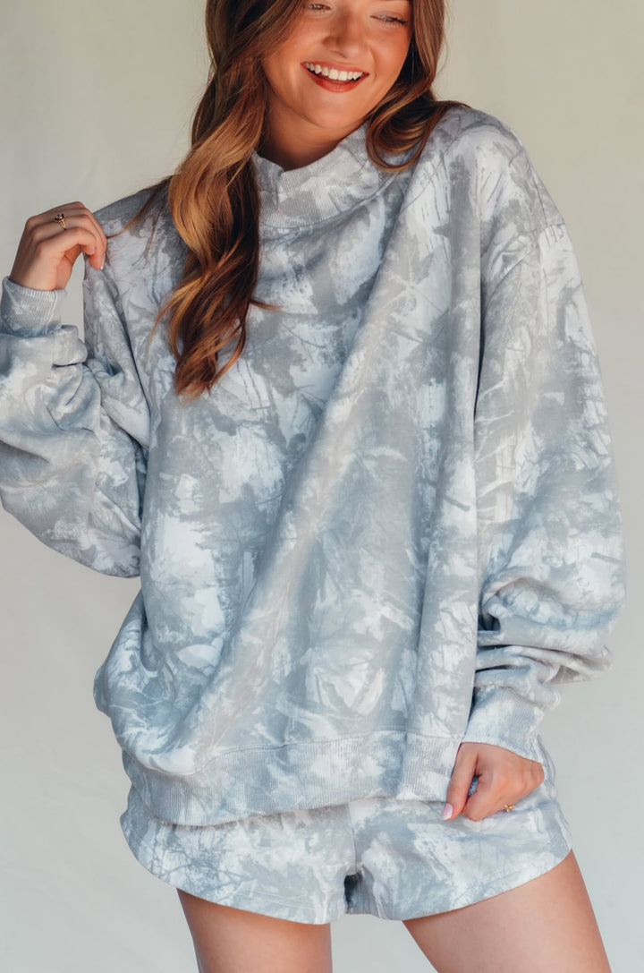 PREORDER (estimated 10/31 ship date!!) White Wash Camo Mock Neck Sweatshirt