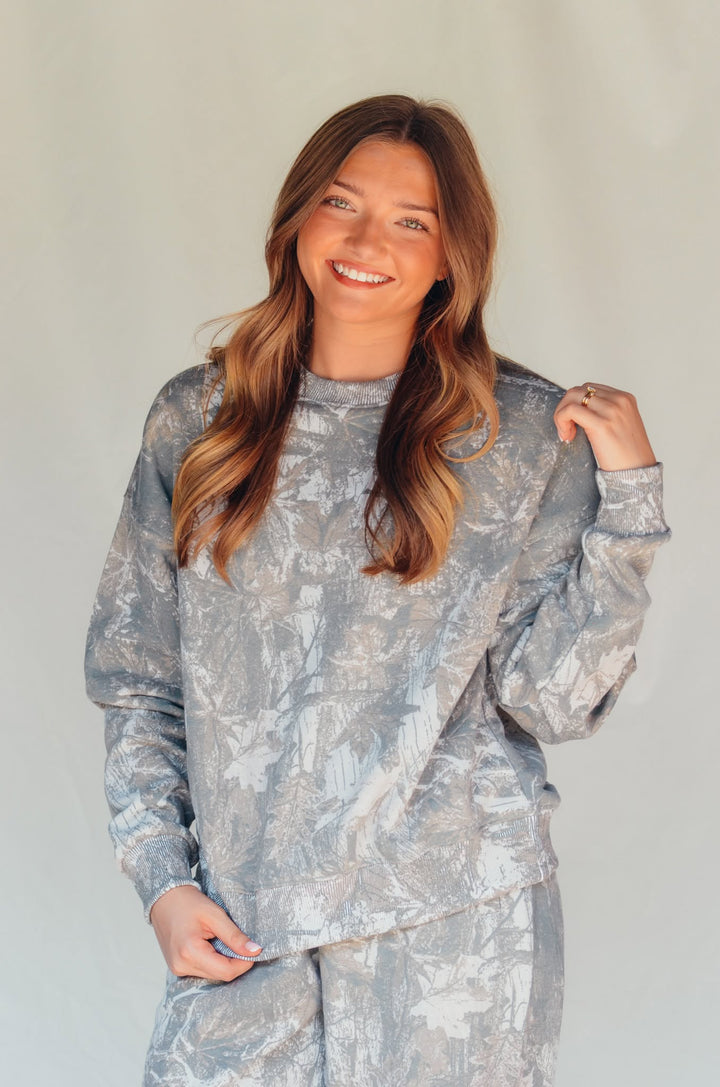 PREORDER ITEM (Estimated ship date 10/31) Vintage Camo Crew Sweatshirt