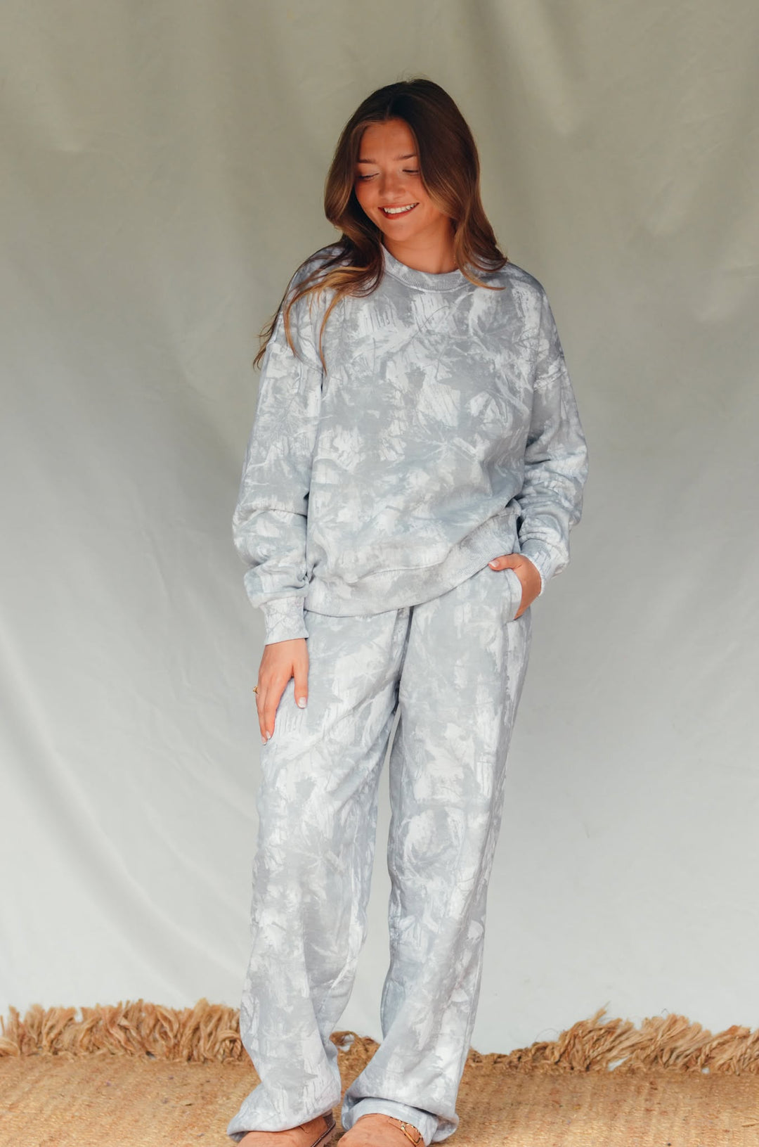 PREORDER ITEM (Estimated Ship date 10/31) White Wash Camo Crew Sweatshirt