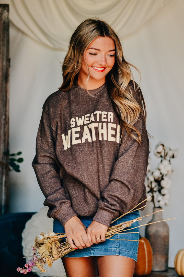Sweater Weather Knit Sweatshirt