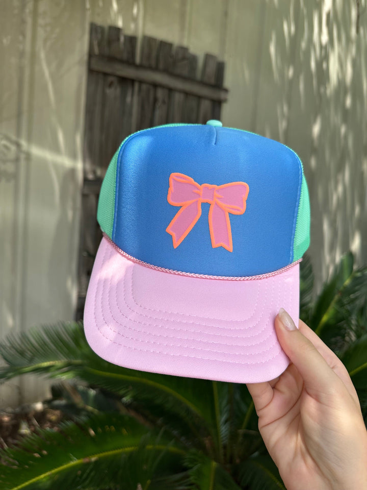 Pink Bow Multi Trucker Hat