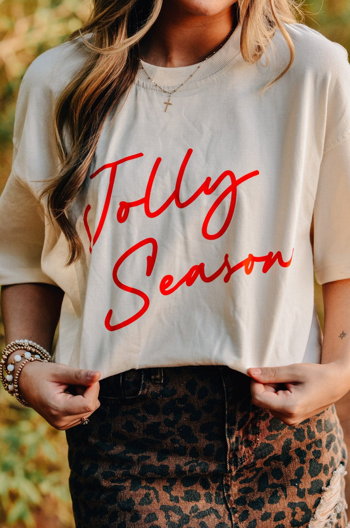 Jolly Season Mock Neck Tee
