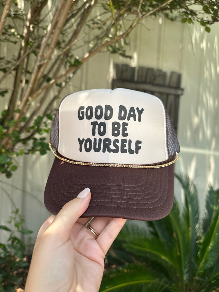 Good Day To Be Yourself Tan/Brown Trucker