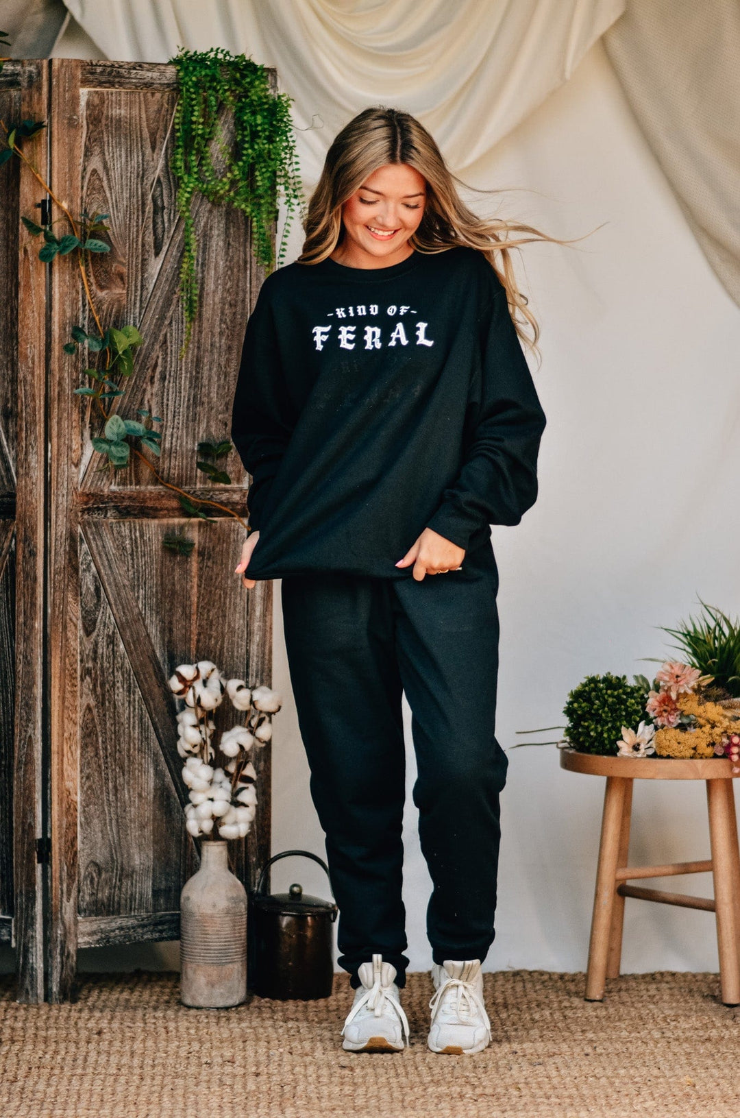 Kind of Feral Black Joggers