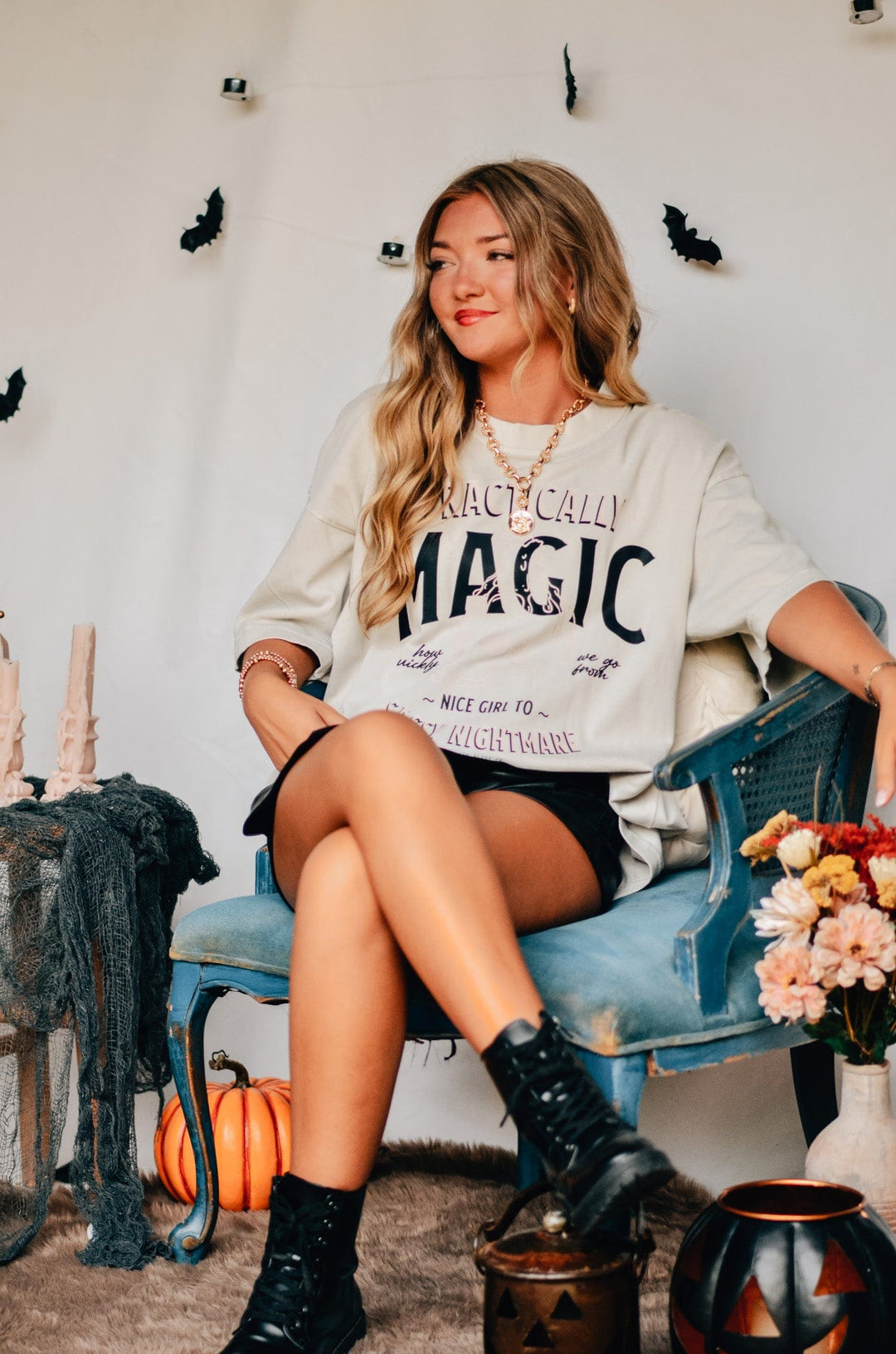 Practically Magic Mock Neck Tee