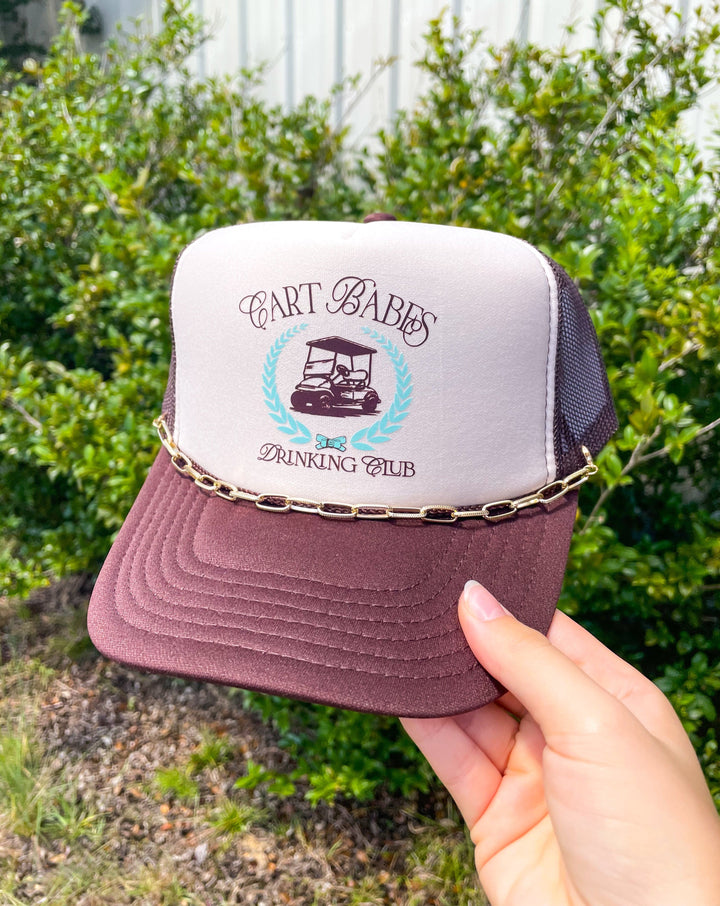 Cart Babes Tan Brown Trucker Hat