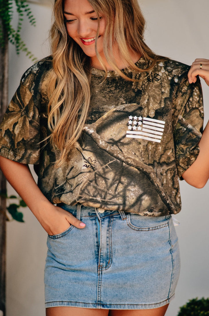 They're Not Like Us Camo Tee - NOT CUT