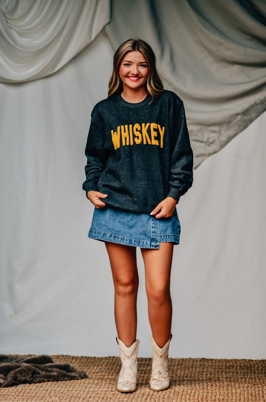 Whiskey Knit Sweatshirt
