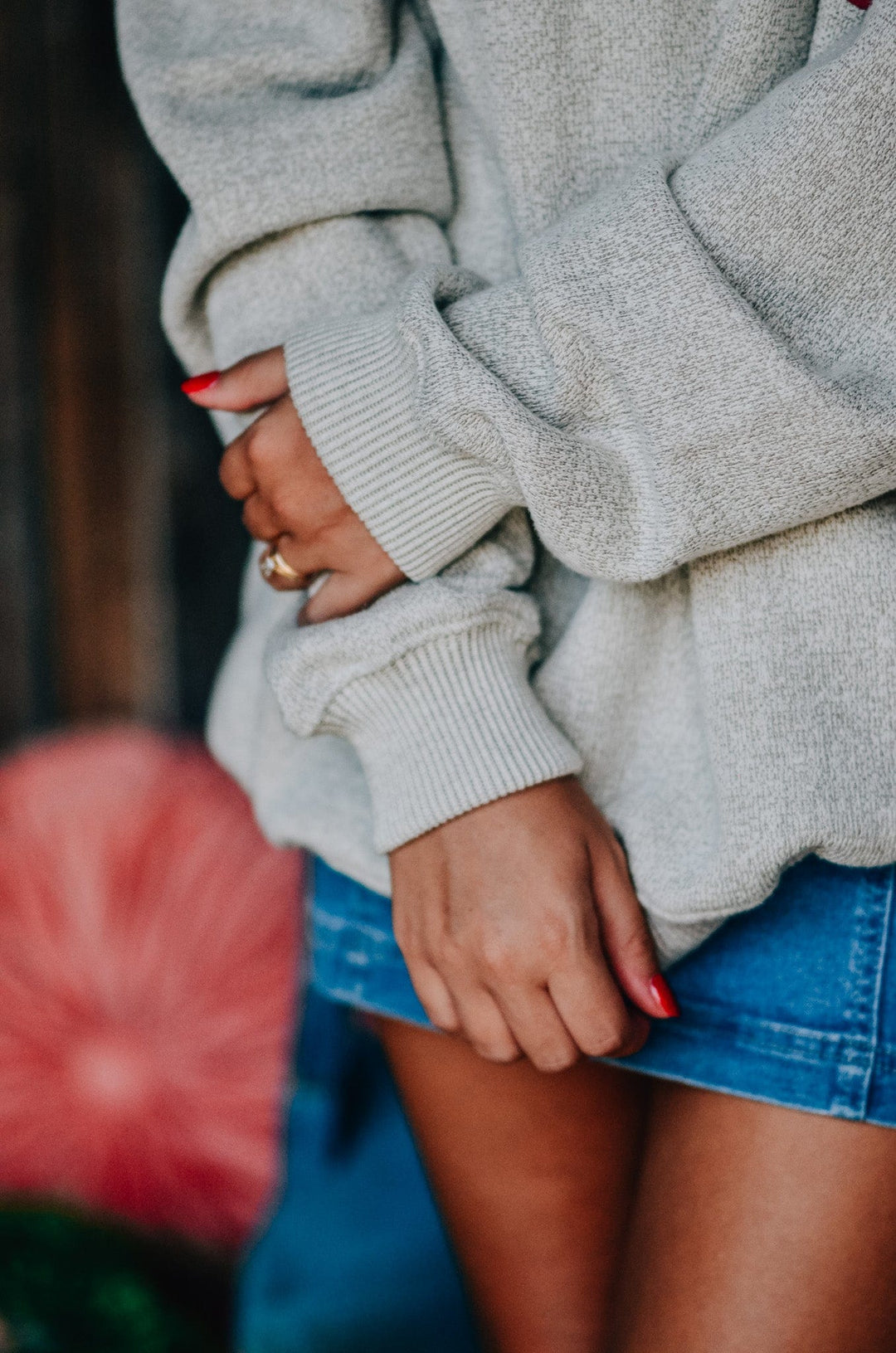 Give Thanks Knit Sweatshirt