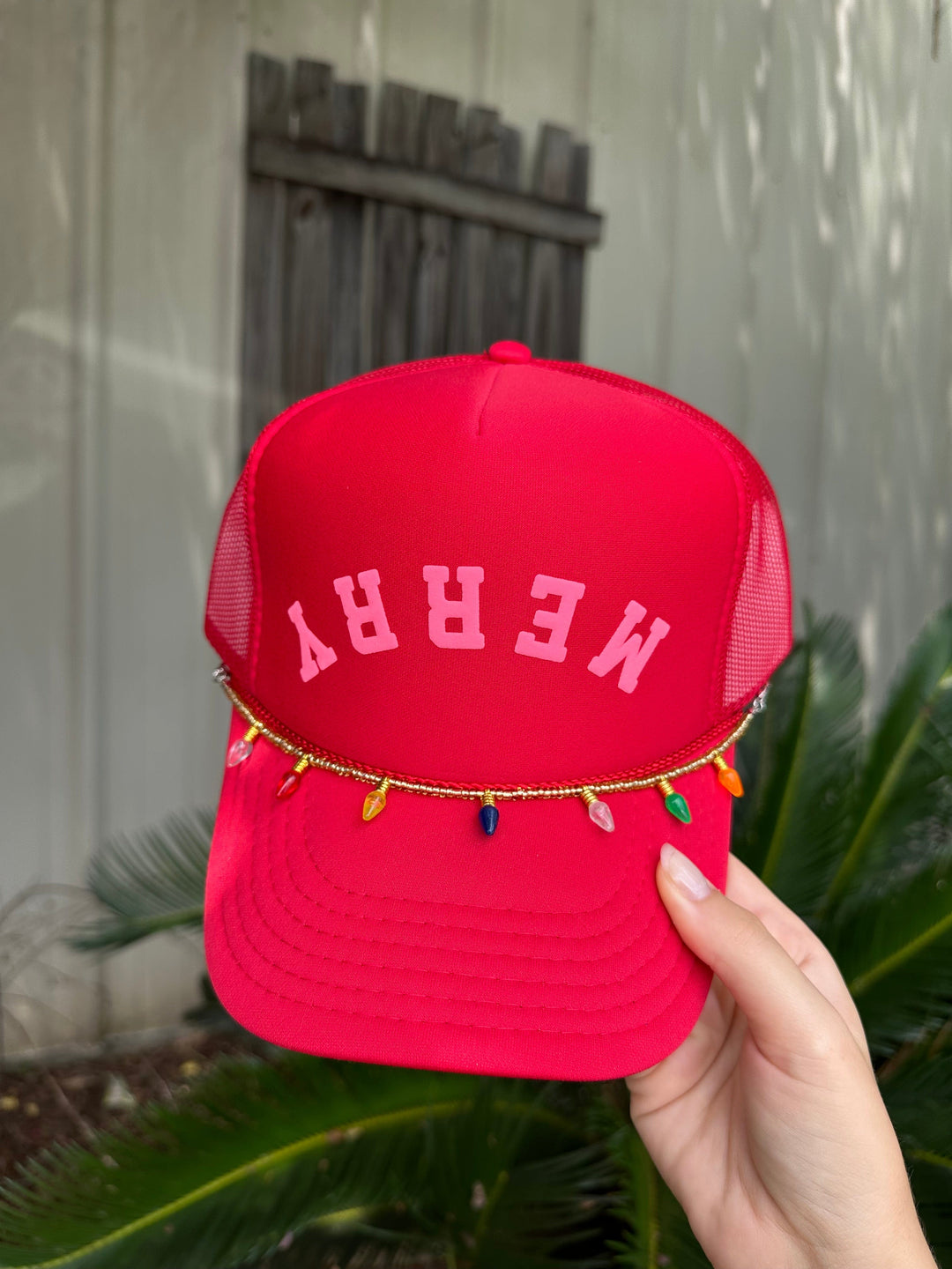 Merry Arch Red Trucker Hat
