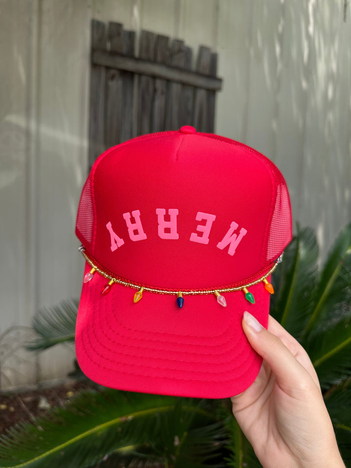Merry Arch Red Trucker Hat