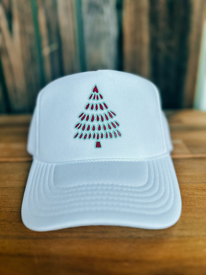 Single Tree White Foam Trucker Hat