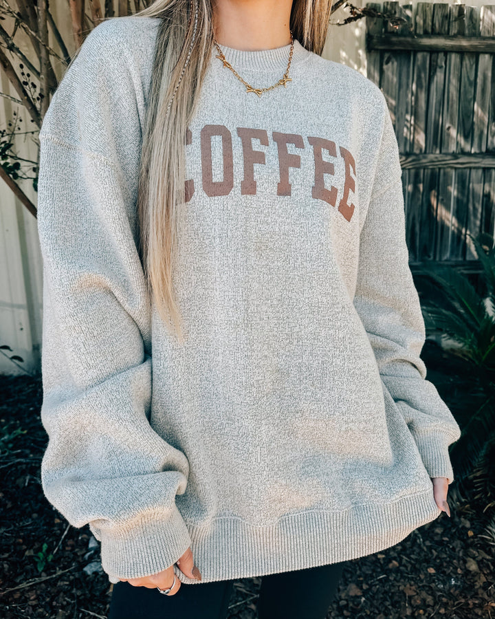 Coffee Puff Knit Sweater