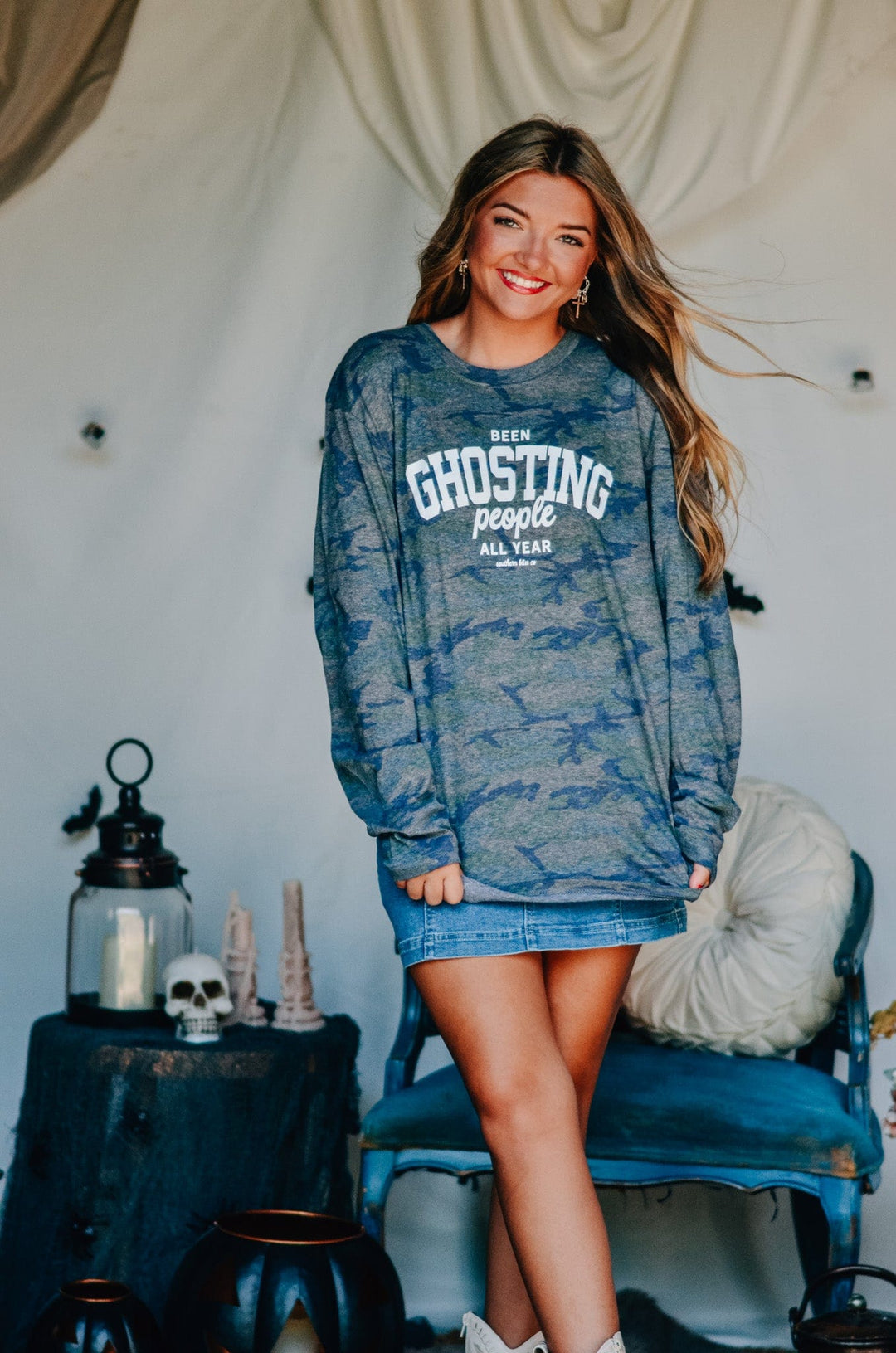 Been Ghosting People All Year Camo Longsleeve