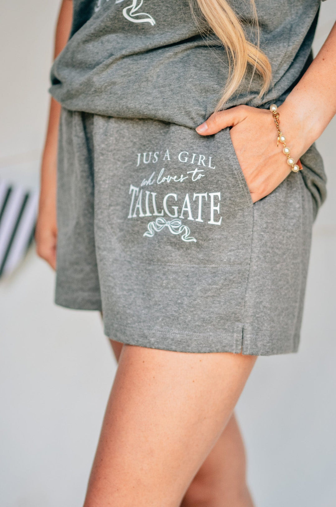 Just a Girl Who Loves to Tailgate Shorts
