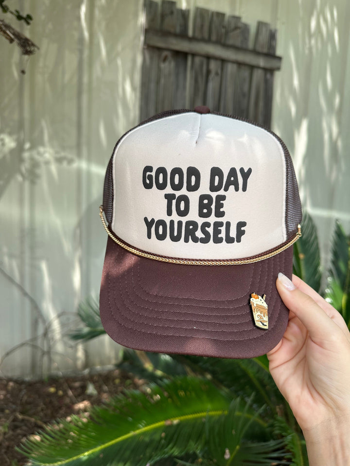 Good Day To Be Yourself Tan/Brown Trucker