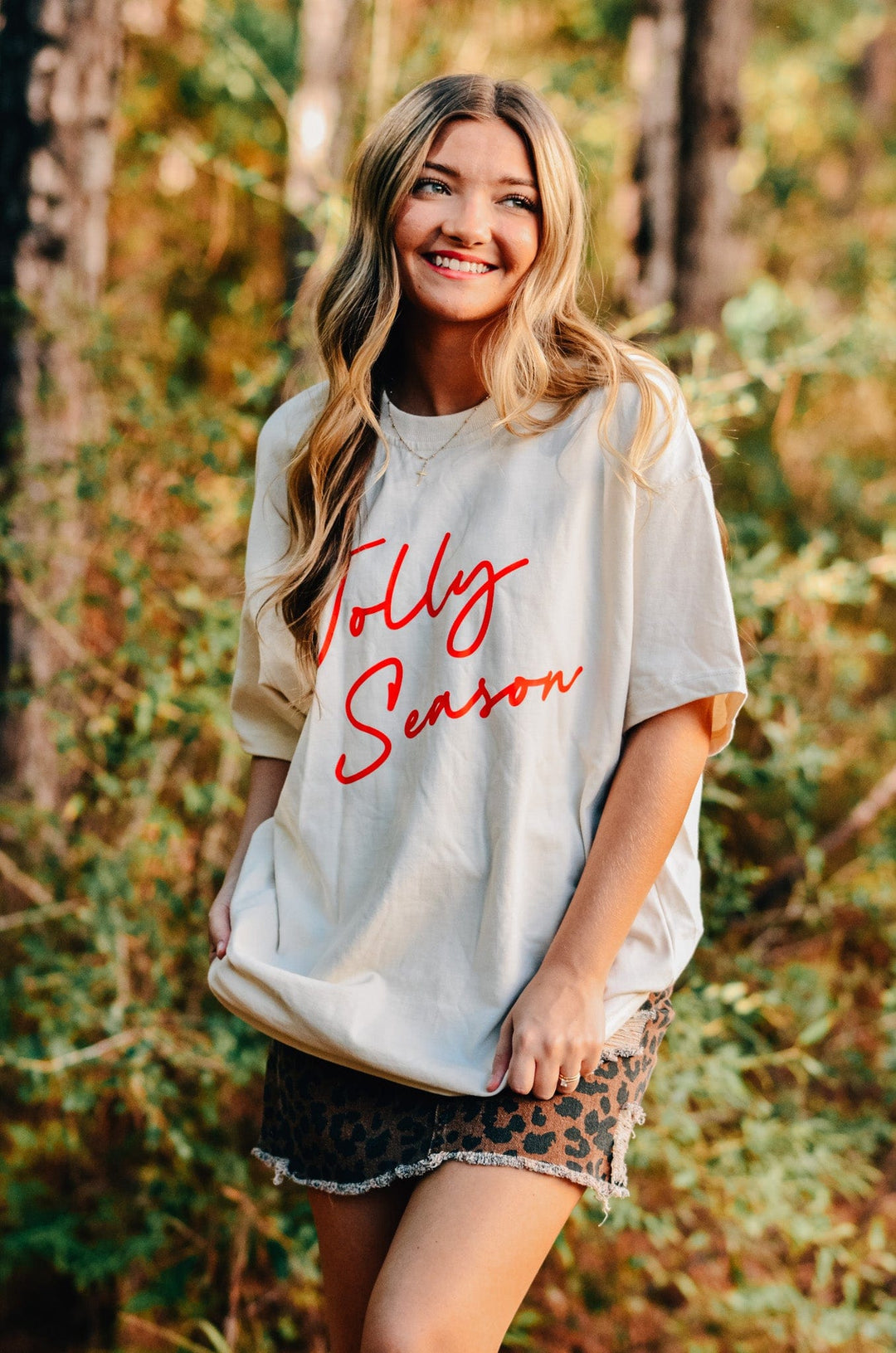 Jolly Season Mock Neck Tee