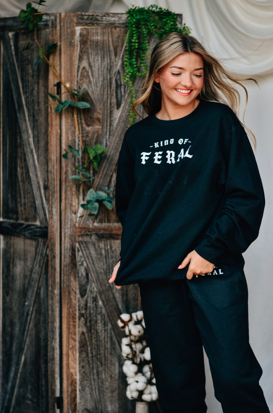 Kind of Feral Black Joggers