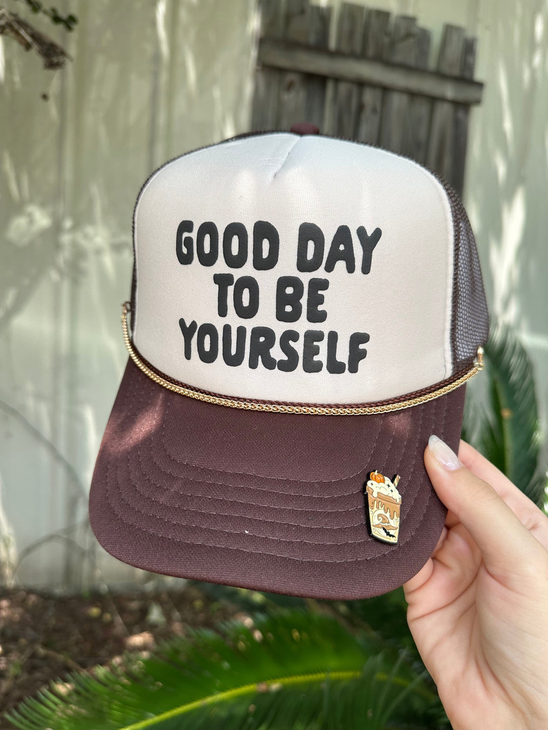 Good Day To Be Yourself Tan/Brown Trucker